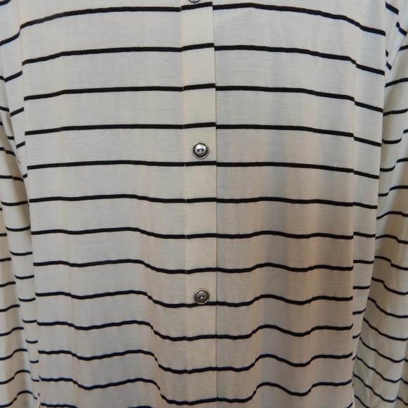 Papermoon Cream & Black Striped 3/4 Sleeve Top XXL - Picture 4 of 4